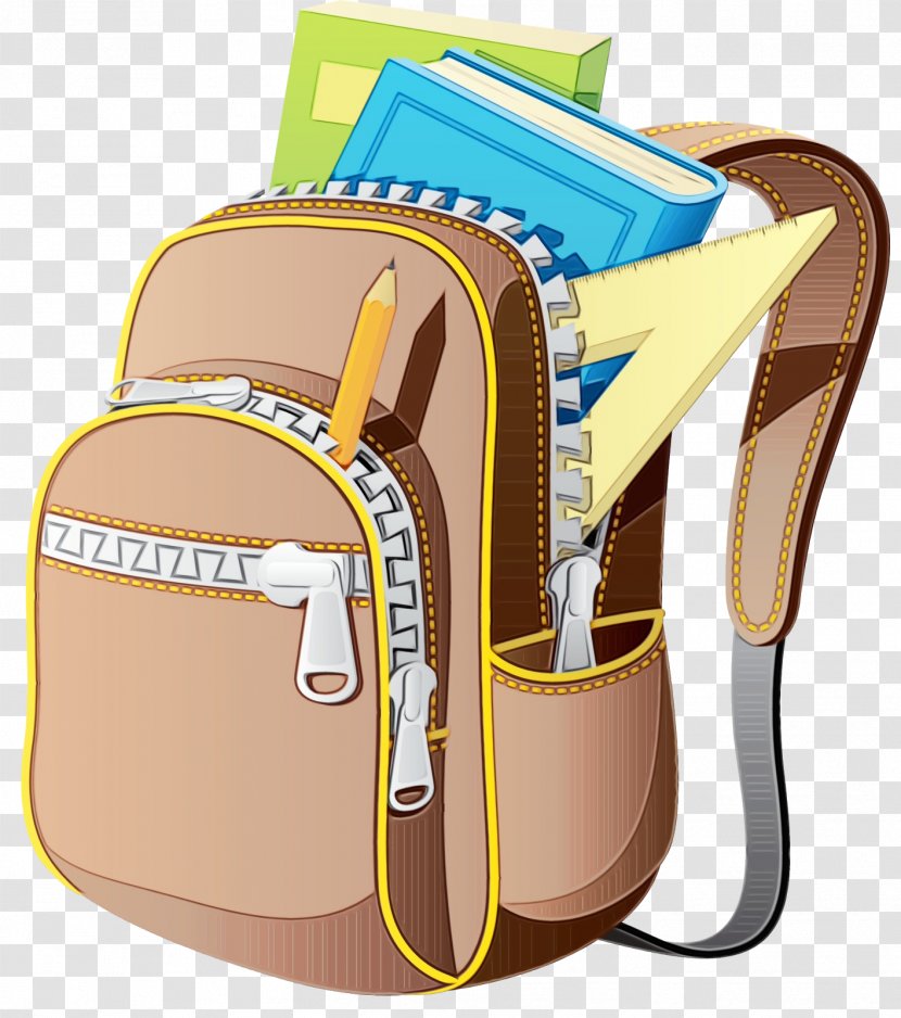 School Bag Cartoon - Yellow - Fashion Accessory Luggage And Bags Transparent PNG