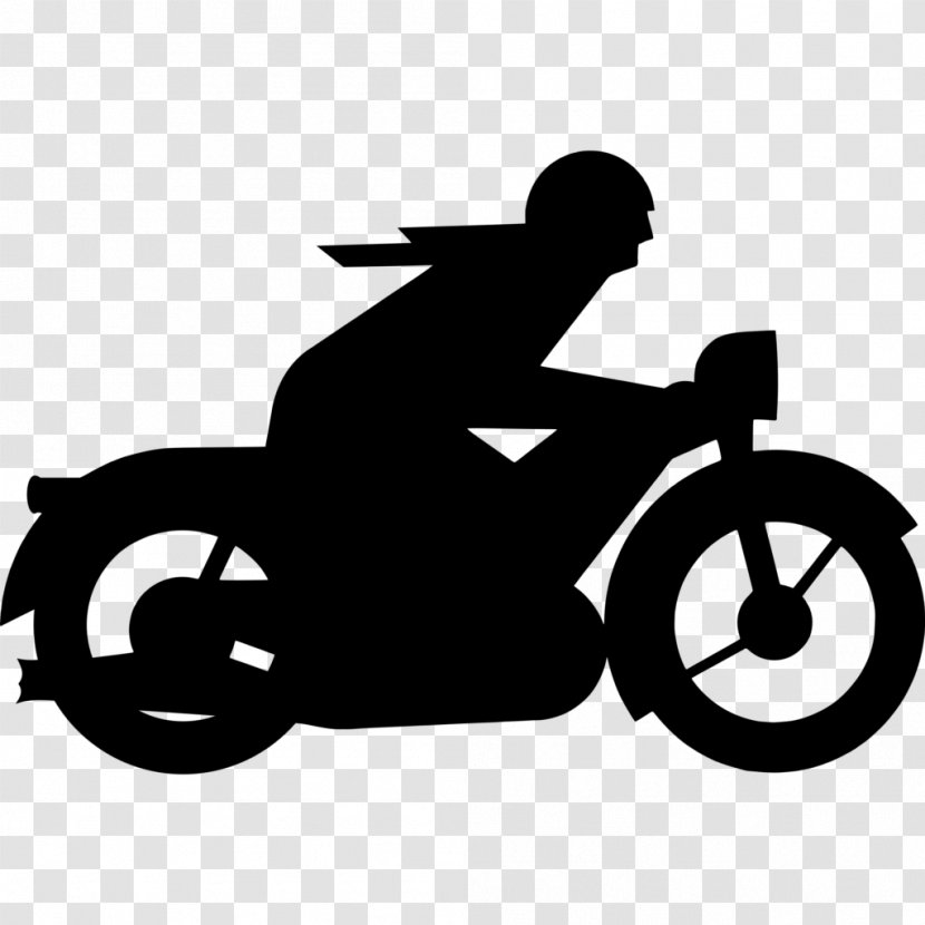 Vehicle Silhouette Motorcycle Black-and-white - Blackandwhite Transparent PNG