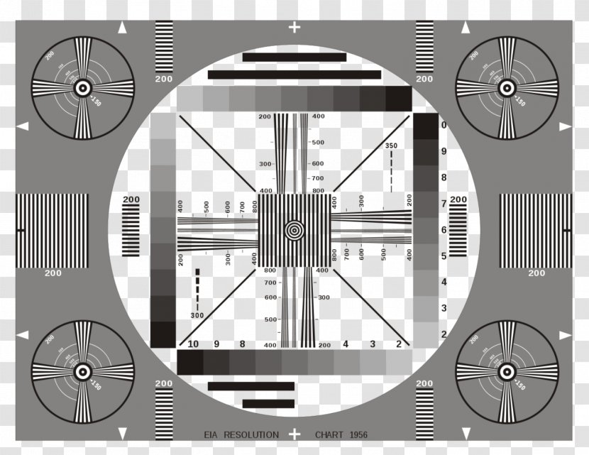 Photographic Film Test Card Computer Monitors Indian-head Pattern Television - Society Of Motion Picture And Engineers - Projector Transparent PNG