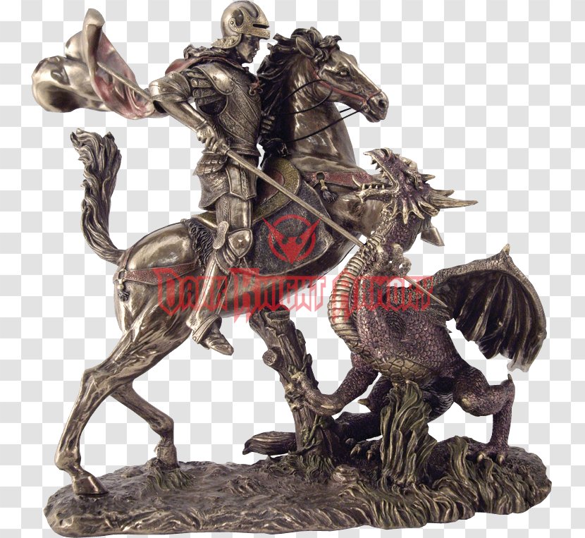 Statue Of Saint George, Prague Castle George And The Dragon Sculpture - Chinese Transparent PNG