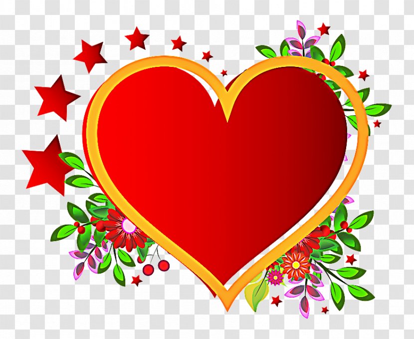 Wedding Heart Frame - Holly Plant Transparent PNG