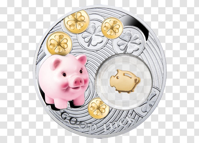 Silver Coin Numismatics Gold - Proof Coinage - Lucky Symbols Transparent PNG