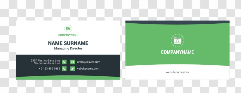 Business Cards Designer - Green - Simple Transparent PNG