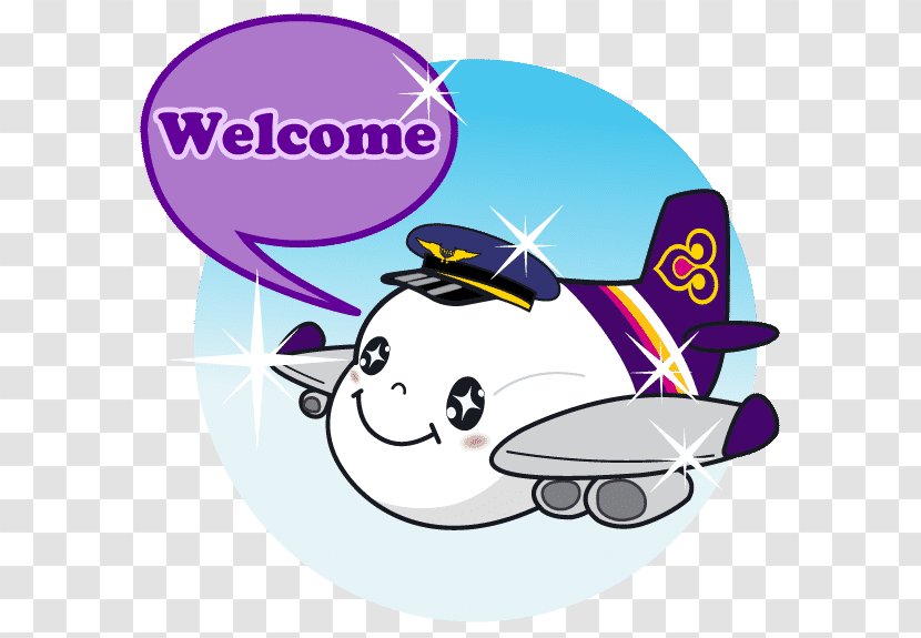 Airplane Aircraft Sticker Thai Airways Company Clip Art - Airline Transparent PNG