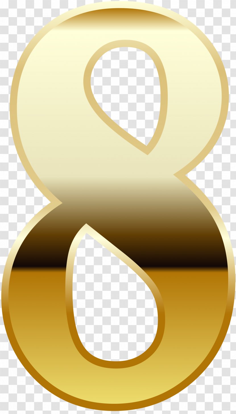 Image File Formats Lossless Compression - Yellow - Gold Number Eight Transparent PNG