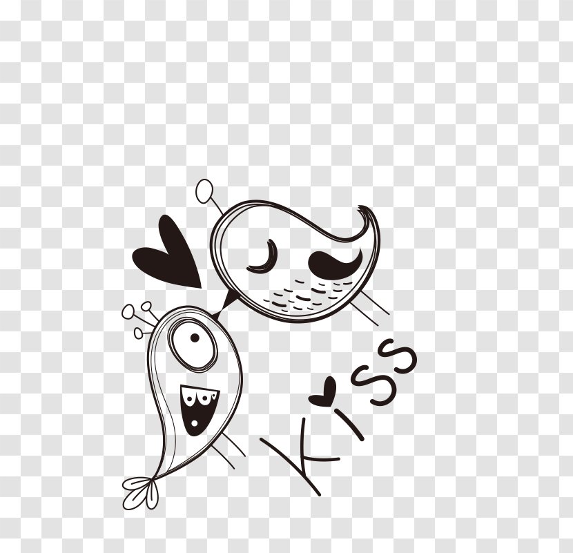 Cartoon Download Illustration - Text - Bird Kiss Transparent PNG