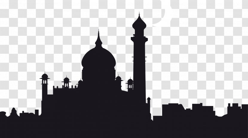Black Taj Mahal Vector Graphics Image Silhouette - And White - Pattern Transparent PNG
