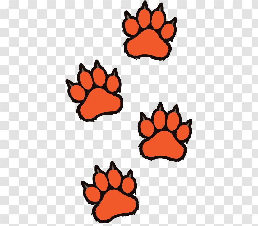 Tiger Paw Clip Art - Heart Transparent PNG