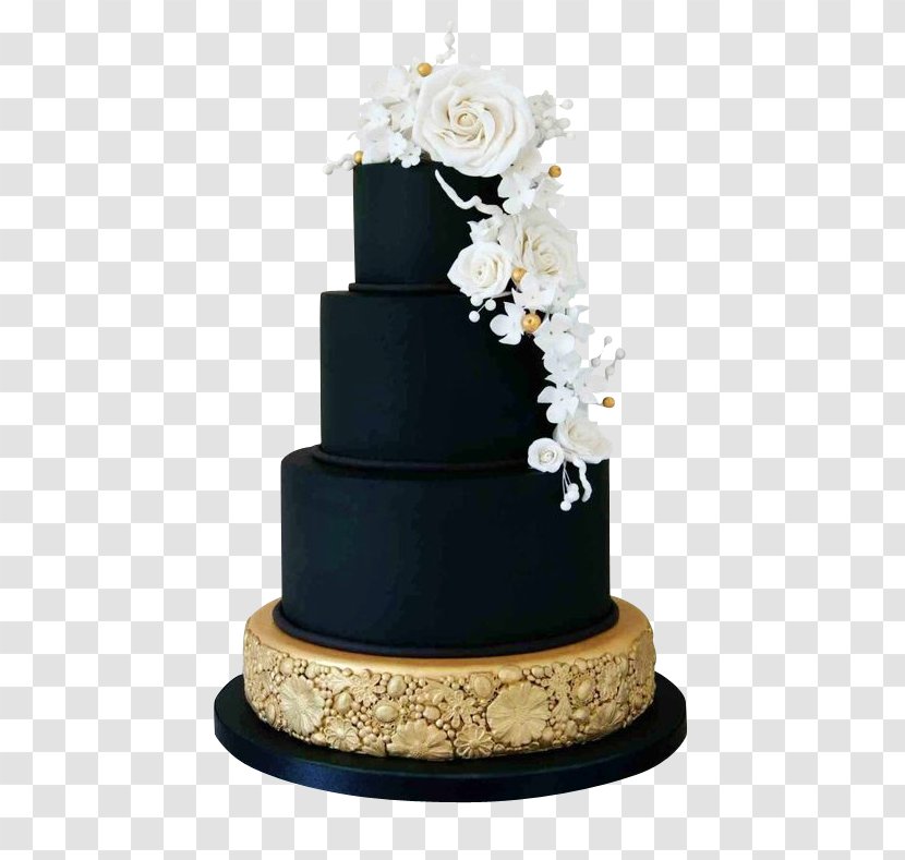 Wedding Cake Icing Birthday Black - Buttercream - Chocolate Layer Rose Transparent PNG