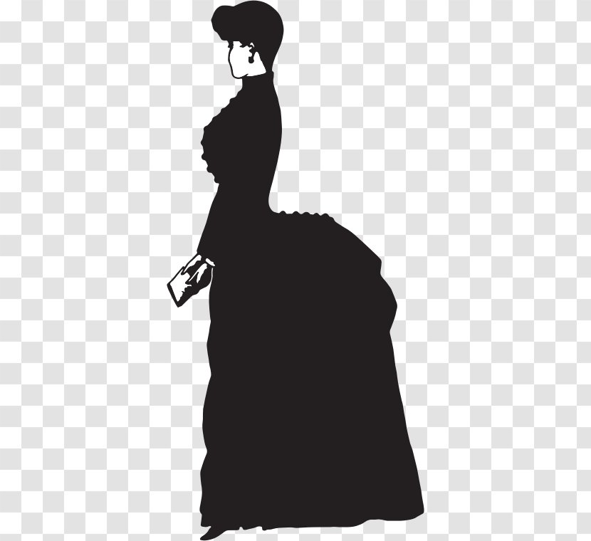 Victorian Era Silhouette Woman - Old Fashion Transparent PNG