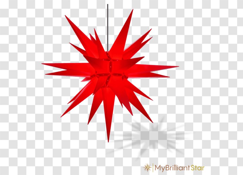 Herrnhut Moravian Star Adventsstjerne Red Plastic - Yellow - Brilliant Transparent PNG