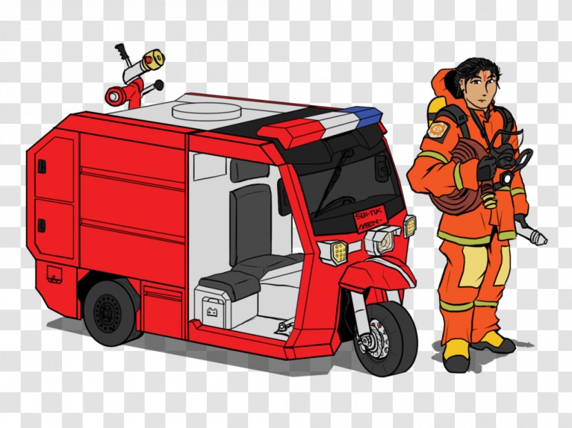 Auto Rickshaw Car Fire Engine Vehicle - Apparatus - Creative Suit Transparent PNG