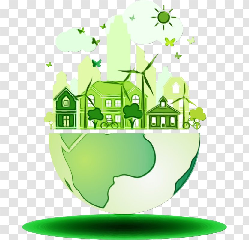 Green Clip Art World Plant Recycling Transparent PNG