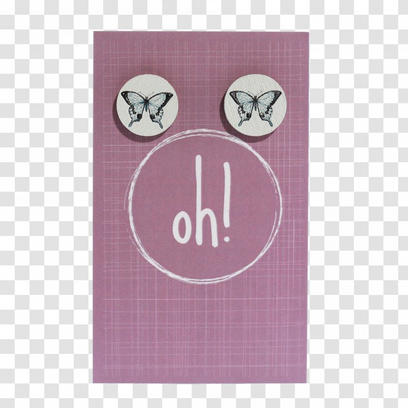 Earring Button Textile Clothing Pink - Craft - Butterfly Composition Transparent PNG