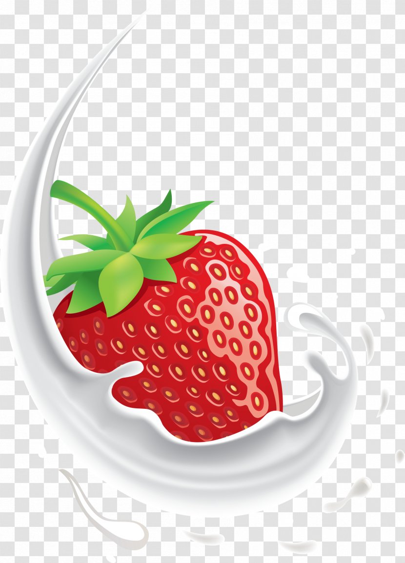 Juice Royalty-free Flavored Milk Clip Art - Strawberry Fruit And Ice Cream Transparent PNG