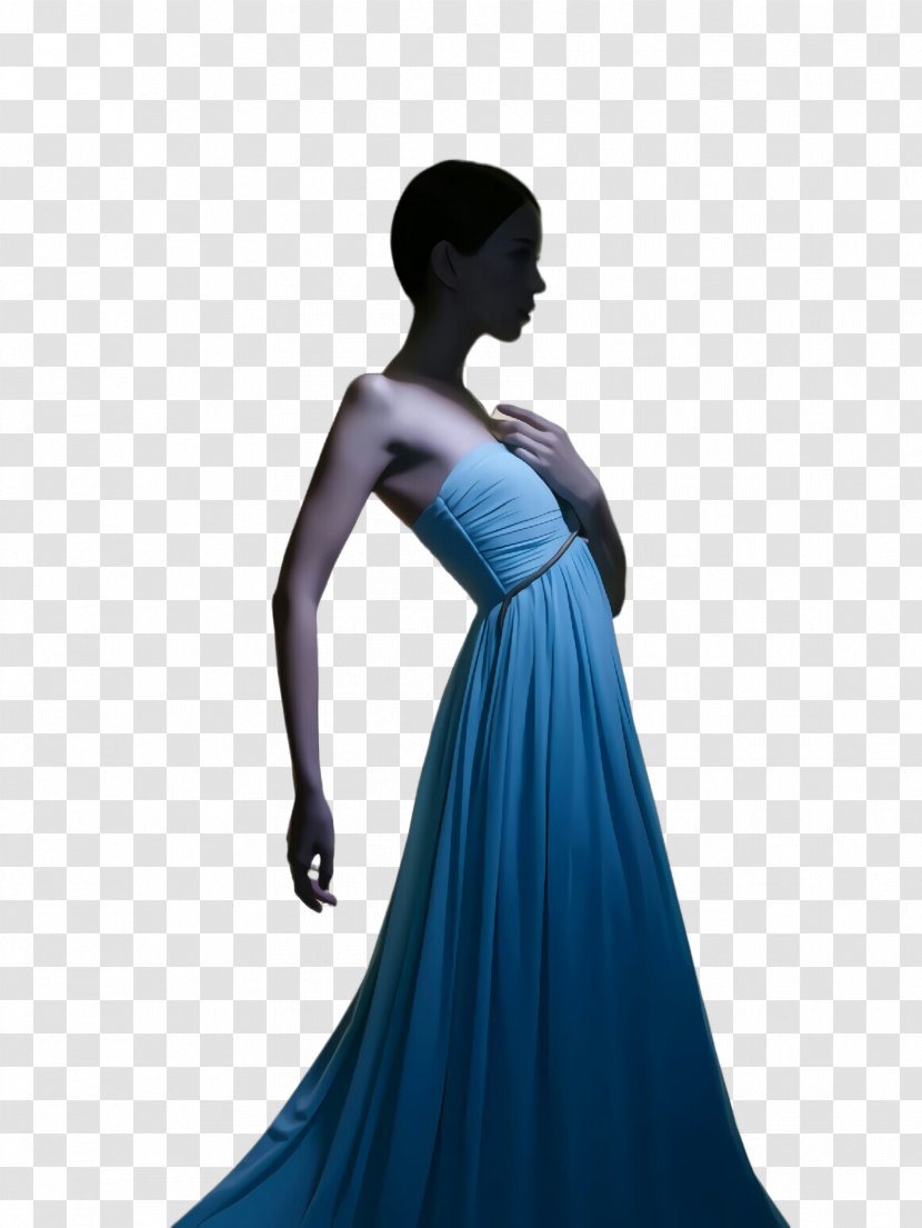 Blue Dress Gown Clothing Turquoise - Shoulder - Fashion Teal Transparent PNG