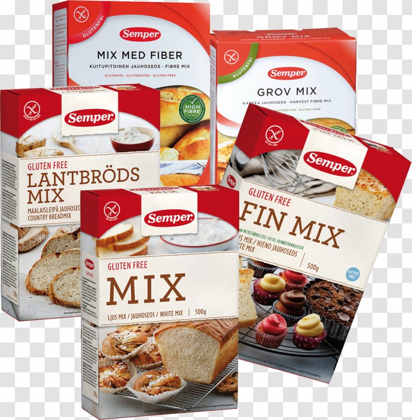 Semper Brödmix Fin Glutenfri Food Flour Gluten-free Diet Transparent PNG