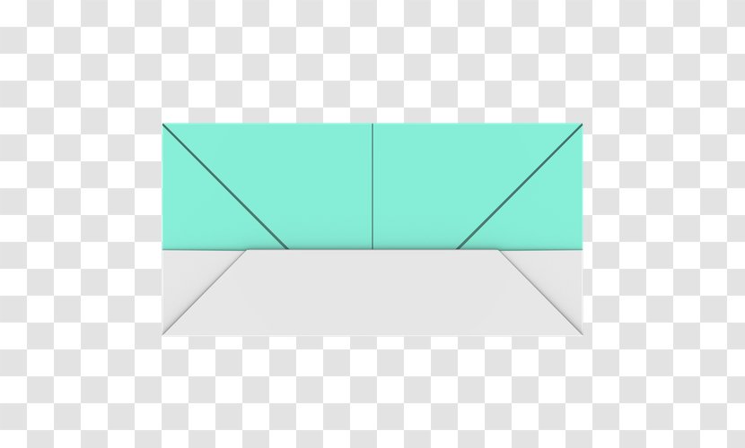 Turquoise Green Teal Rectangle - Origami Letters Transparent PNG