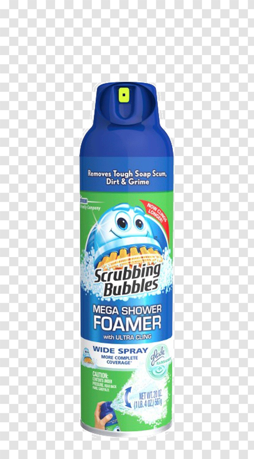 Scrubbing Bubbles Toilet Cleaner Foam Shower Cleaning Transparent PNG
