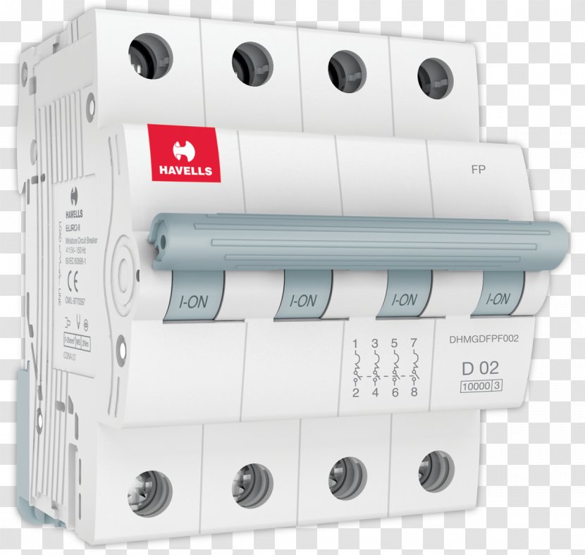 Circuit Breaker Havells Electrical Network Switches Switchgear - Ampere Transparent PNG