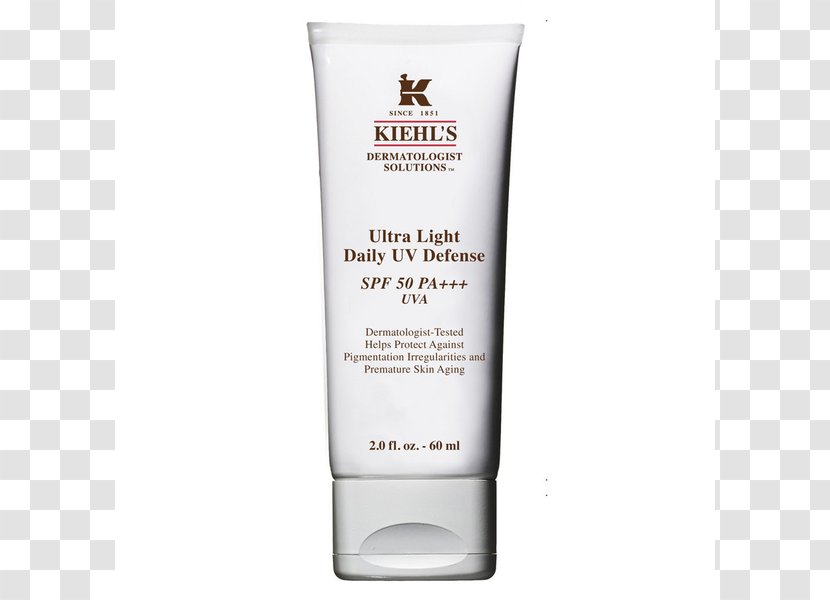 Sunscreen Kiehl's Ultra Light Daily UV Defense Factor De Protección Solar Moisturizer - Cream Transparent PNG