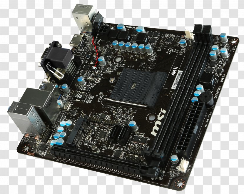 Socket AM1 AM4 Motherboard Mini-ITX CPU - Serial Ata - Computer Transparent PNG