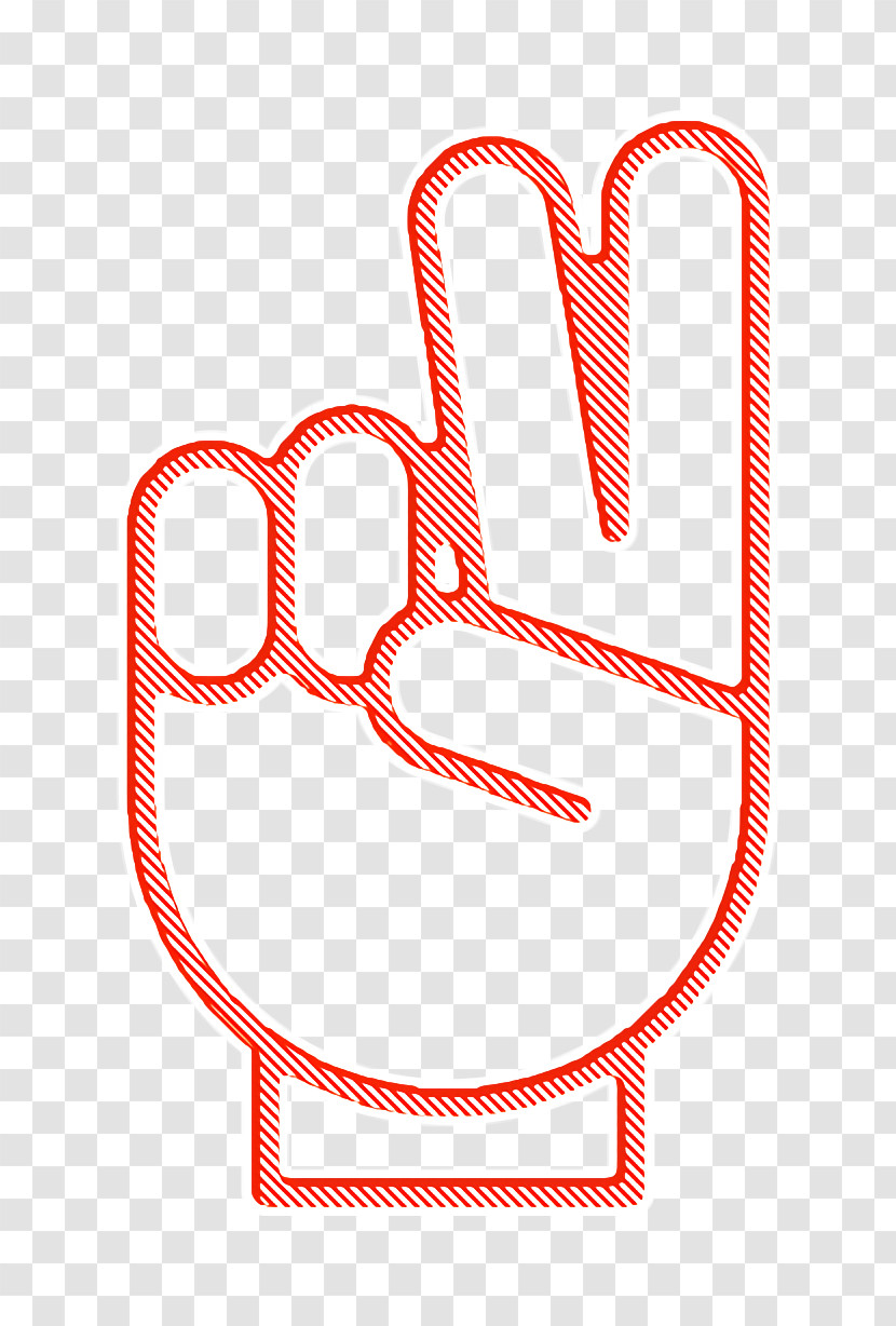 Signs Lenguage U Icon Gesture Hands Lineal Icon Gestures Icon Transparent PNG