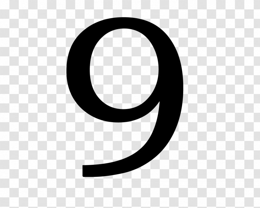 Logo Brand Font - Number 9 Transparent PNG