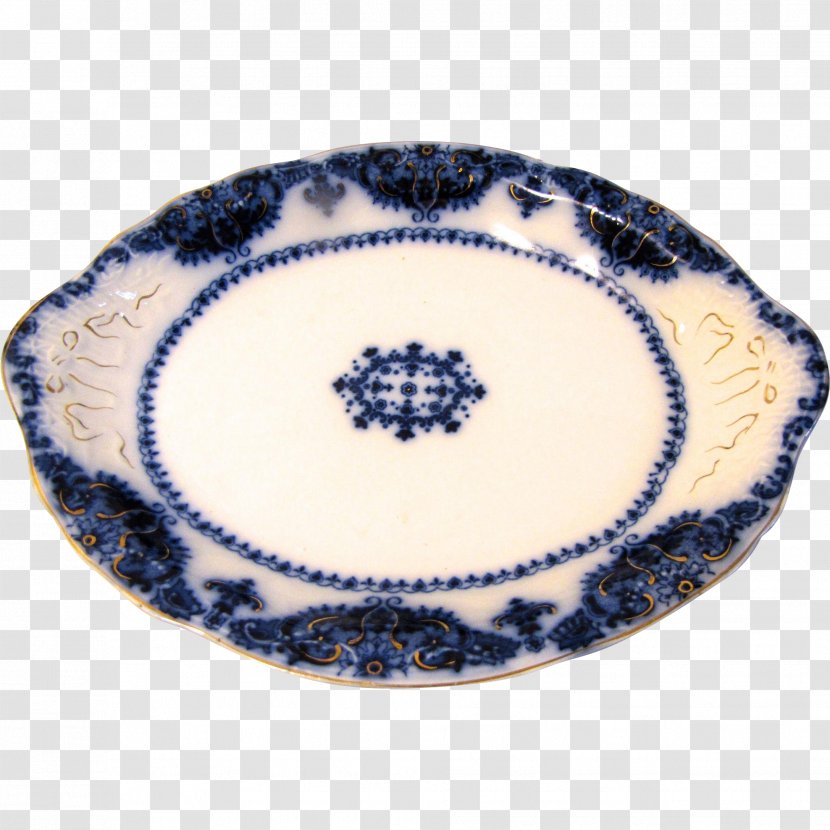 Plate Ceramic Platter Blue And White Pottery Saucer Transparent PNG