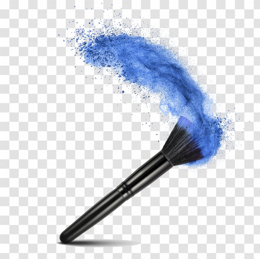 Face Powder Makeup Brush Cosmetics Stock Photography - Blue - Brushes Transparent PNG