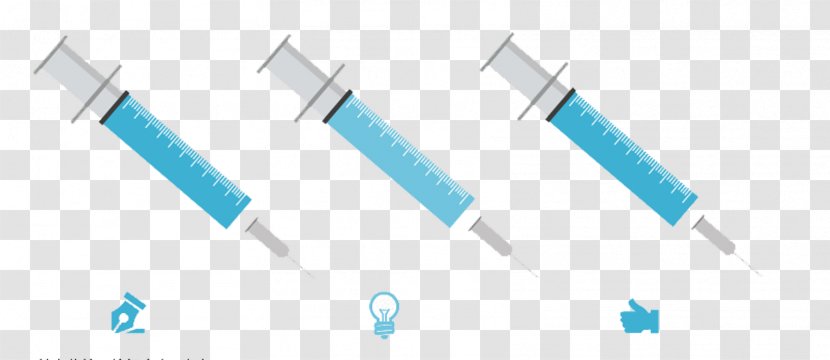 Syringe Medicine Injection Hypodermic Needle - Drug - Blue Transparent PNG