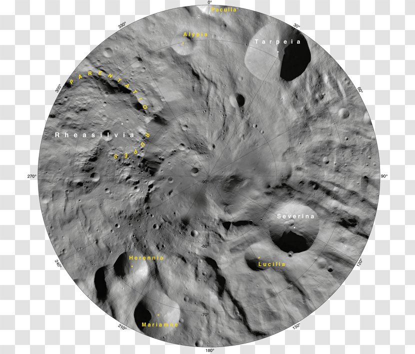 Rheasilvia Dawn 4 Vesta Asteroid Jet Propulsion Laboratory Transparent PNG