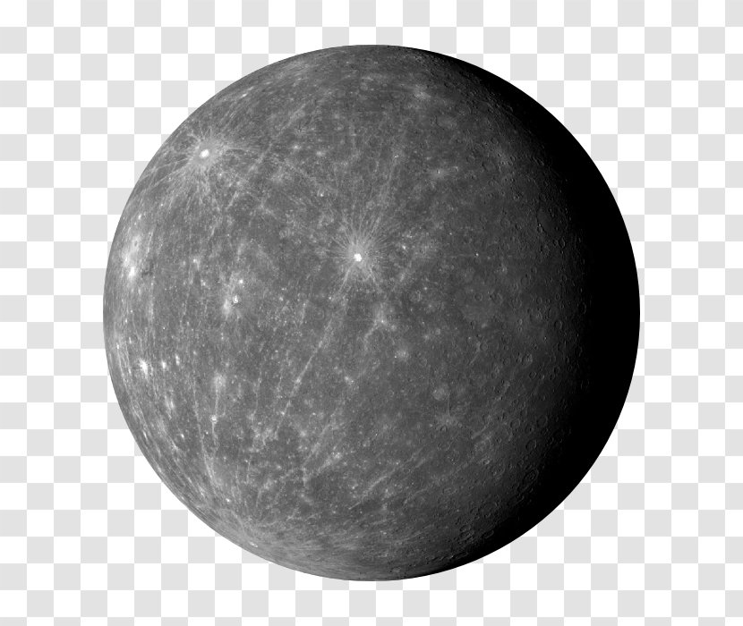 Mercury Planet Solar System Orbit Uranus - Monochrome - Planets Transparent PNG