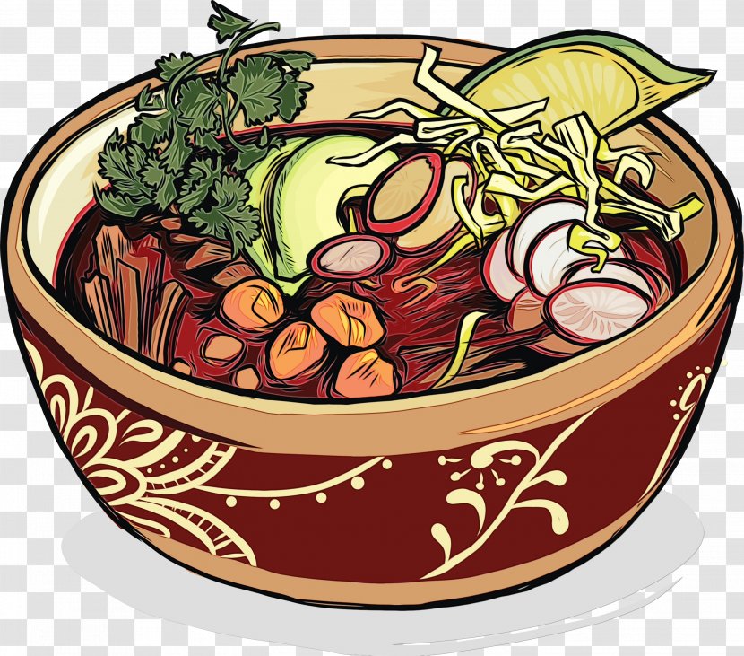Watercolor Drawing - Vegetarian Food - Dish Transparent PNG