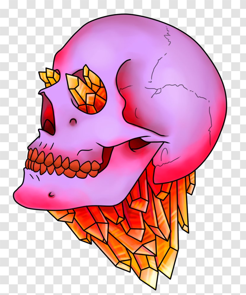 Skull Skeleton Jaw Clip Art - Cartoon Transparent PNG