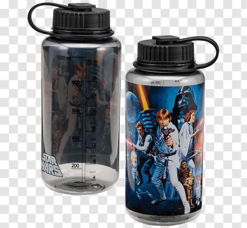 Water Bottles Star Wars Yoda Luke Skywalker BB-8 - Glass Bottle - War Transparent PNG