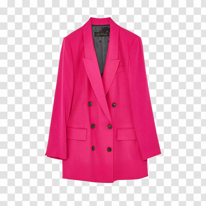 Blazer Dress Jacket Clothing Suit - Pink Transparent PNG