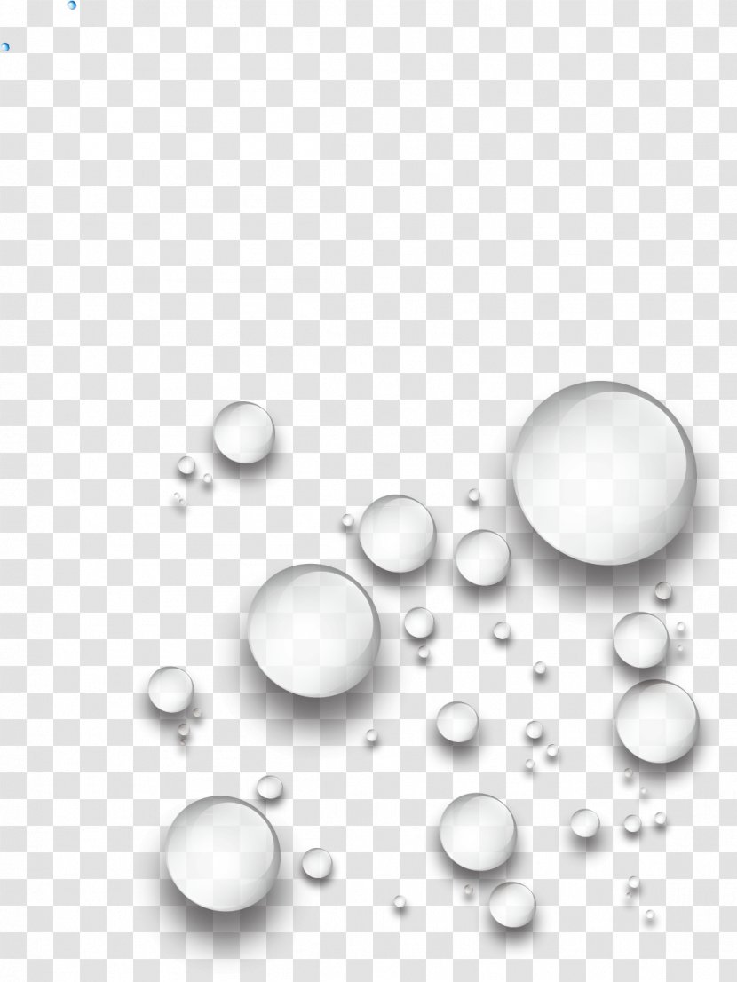 Water Drops - Blue - Metal Sphere Transparent PNG