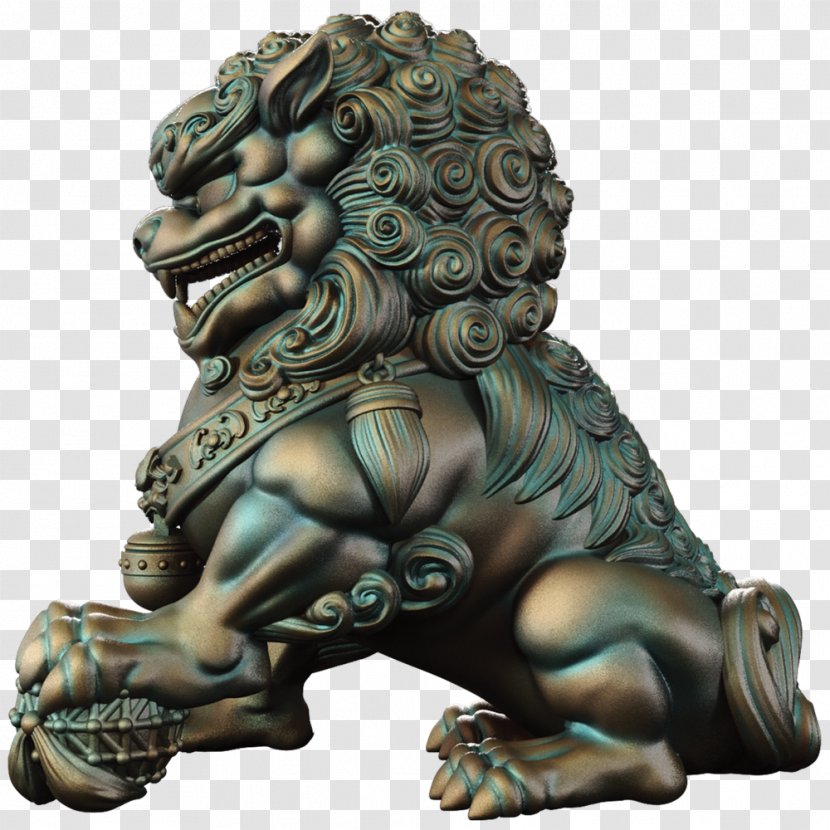 Pekingese Chinese Guardian Lions Statue Sculpture - Stone Carving - Foo Dog Transparent PNG