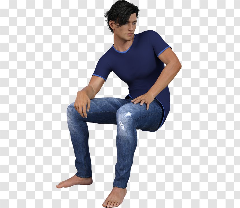 Seated Man Shoulder - Frame - Cartoon Transparent PNG
