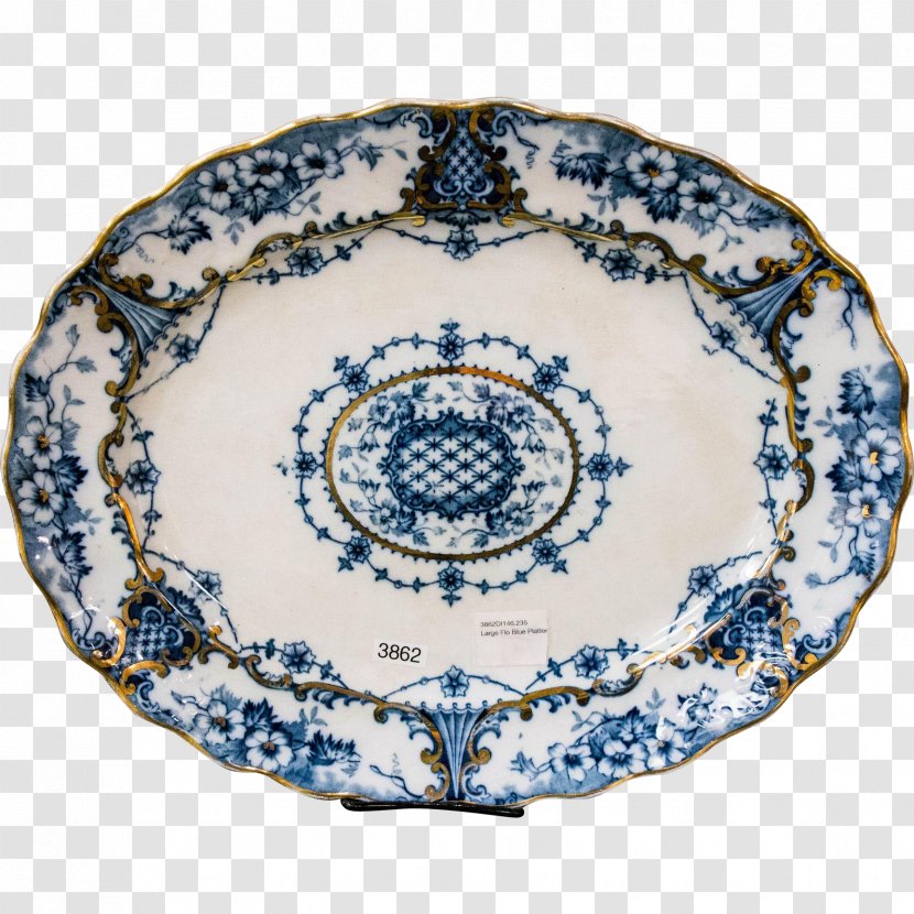 Plate Ceramic Blue And White Pottery Platter Tableware - Dinnerware Set - Chinese Porcelain Transparent PNG