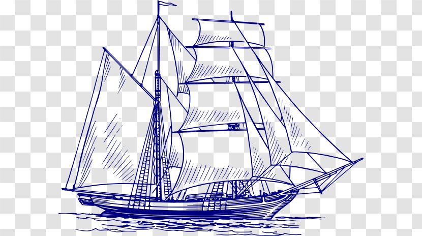 Drawing Sailboat Sailing Ship - Art - Clipper Ships Images Transparent PNG
