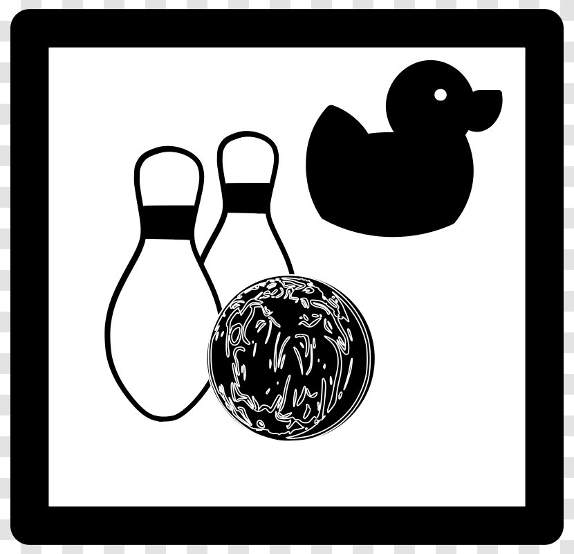 Duckpin Bowling Ball Pin Clip Art - Black And White - Pins Images Transparent PNG