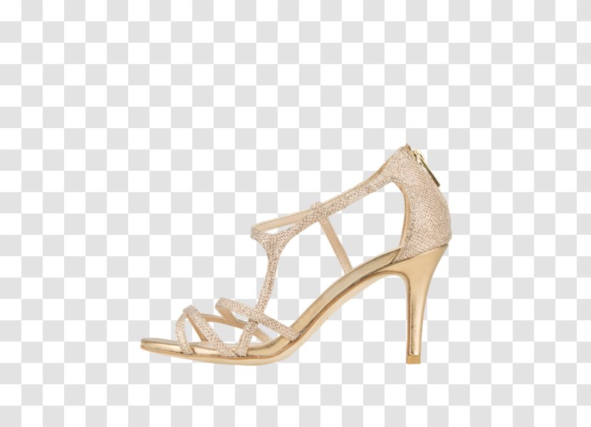 Sandal High-heeled Shoe Gold Fashion - Silver Transparent PNG