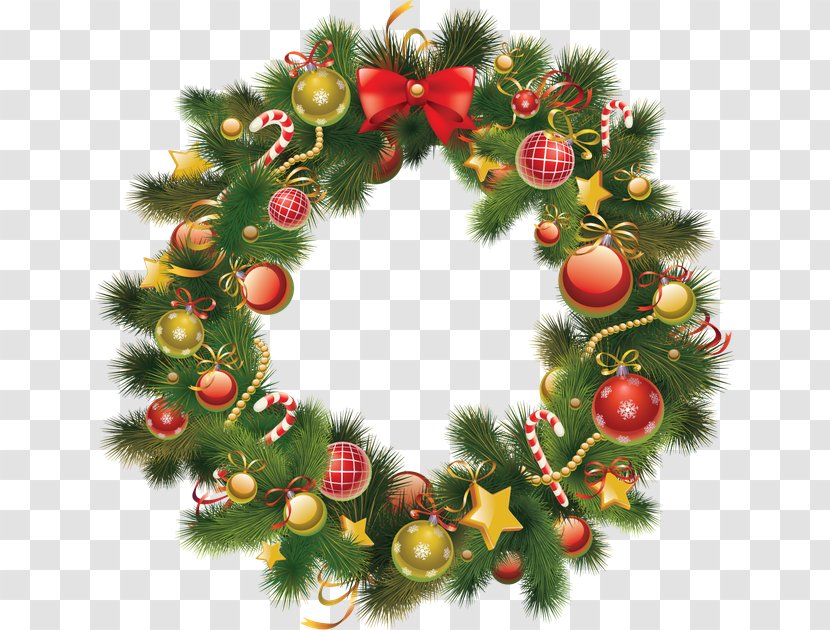 Christmas Wreath Holiday Clip Art - Decor Transparent PNG
