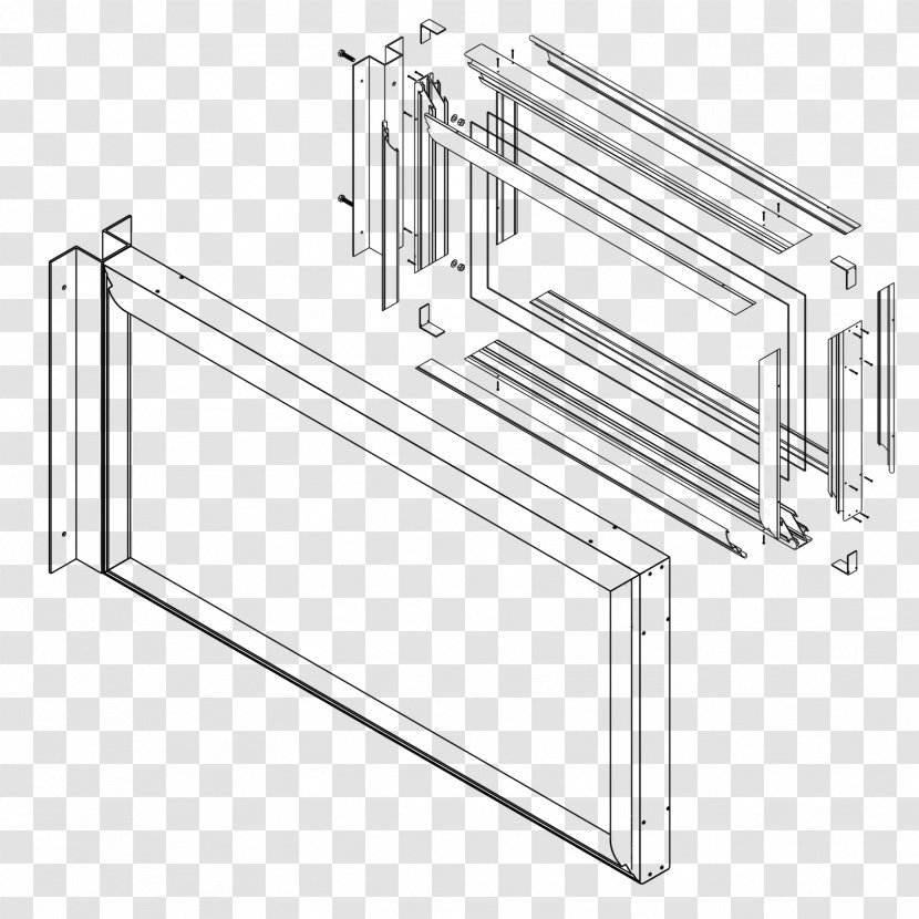 Signage Systems Technical Drawing - System - Double Sided Flyer Transparent PNG