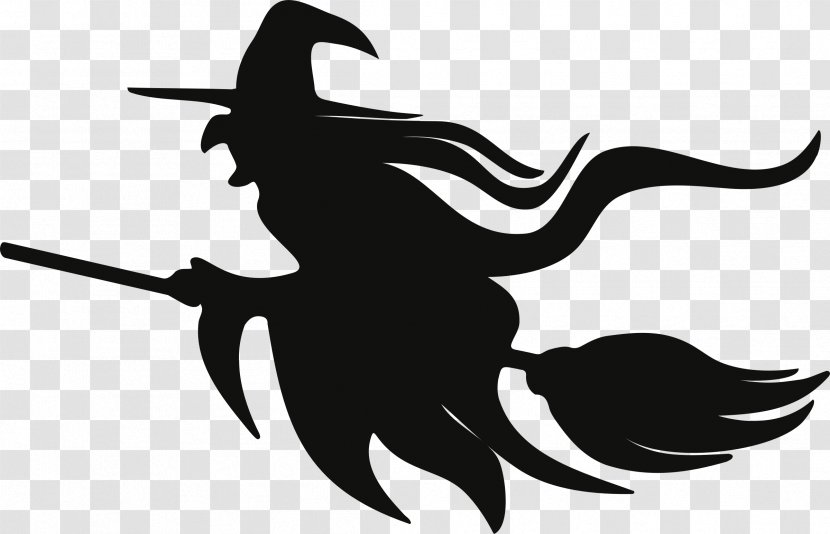 Broom Witchcraft Silhouette Clip Art - Bat Transparent PNG