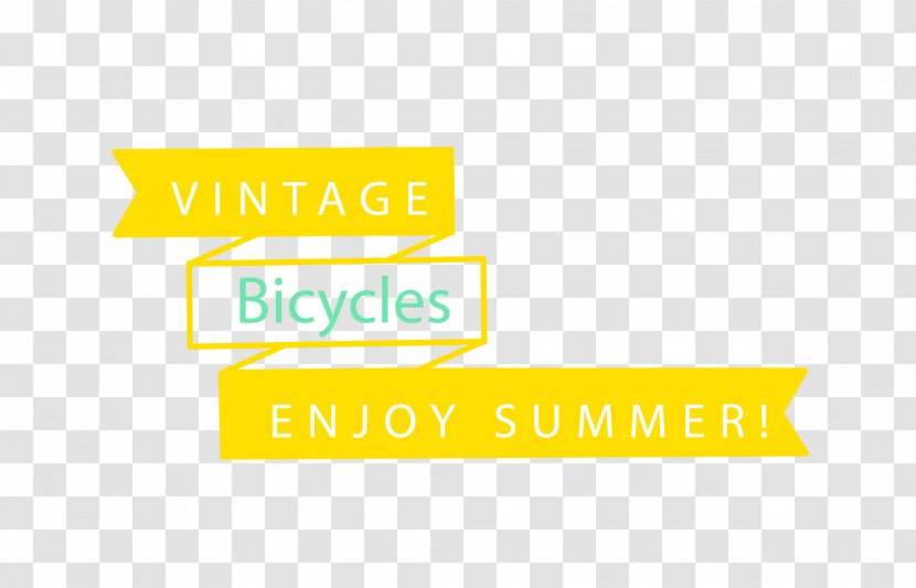 Logo Brand Yellow Font - Vector Bicycle Ribbon Transparent PNG