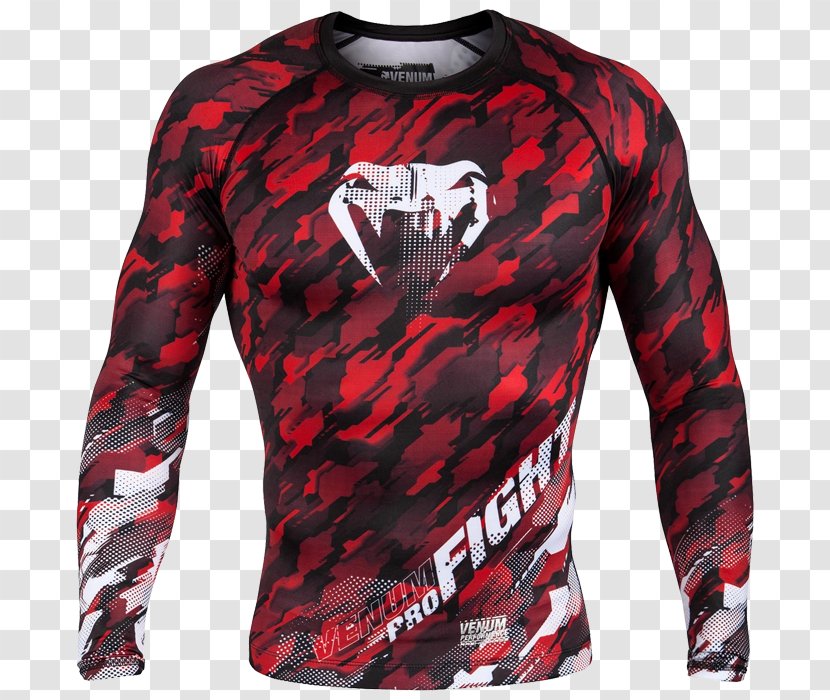 T-shirt Rash Guard Venum Boxing Clothing - Long Sleeved T Shirt Transparent PNG