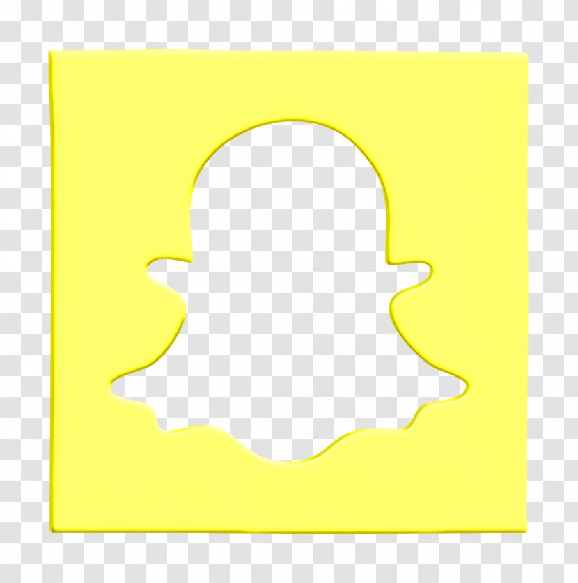 Media Icon Network Snap Chat - Silhouette Yellow Transparent PNG
